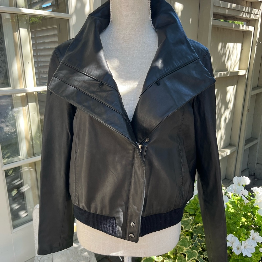 Kenneth Cole Black Leather Jacket